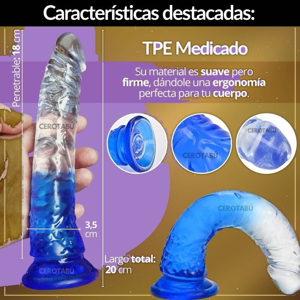 Consolador Realista Adam 20 cm con Chupa - vista 3