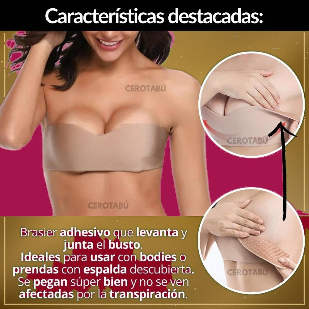 Brasier Adhesivo Invisible Reutilizable Tape - vista 2