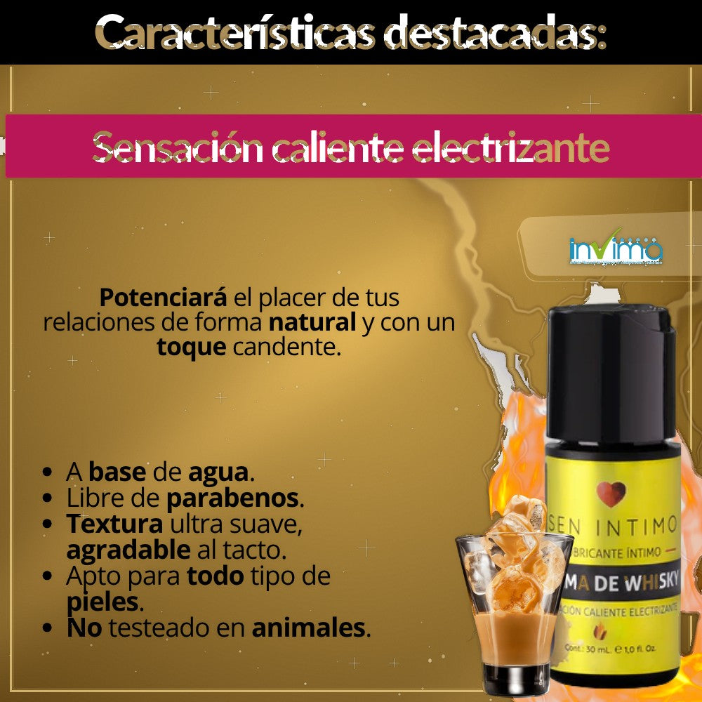 Lubricante Caliente Sabor Whisky 30ml - vista 2