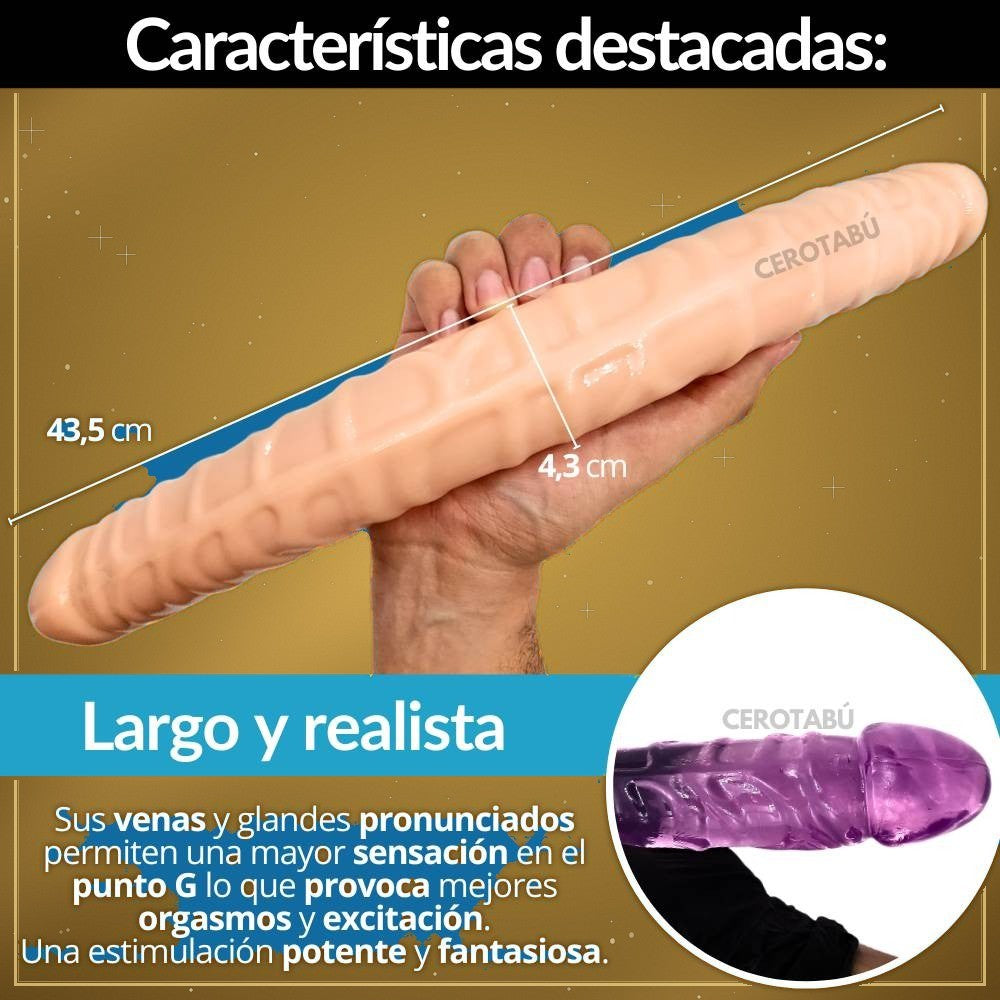 Dildo Doble Penetración XXL 43,5cm - vista 3