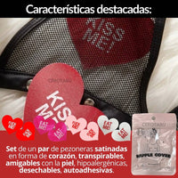 Pezoneras Satinadas en Forma de Corazón - vista 3