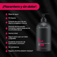 Lubricante Anal Elemental Kiwi 250ml - vista 2