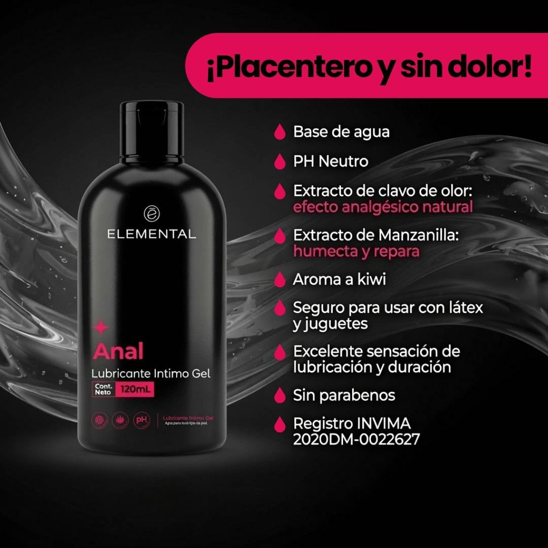 Lubricante Anal Elemental Kiwi 120ml - vista 2