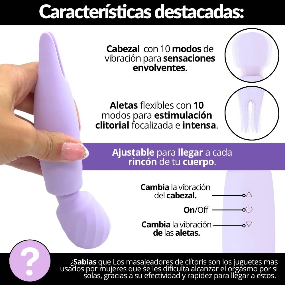 Vibrador 2 en 1 Masajeador de Clítoris - vista 4