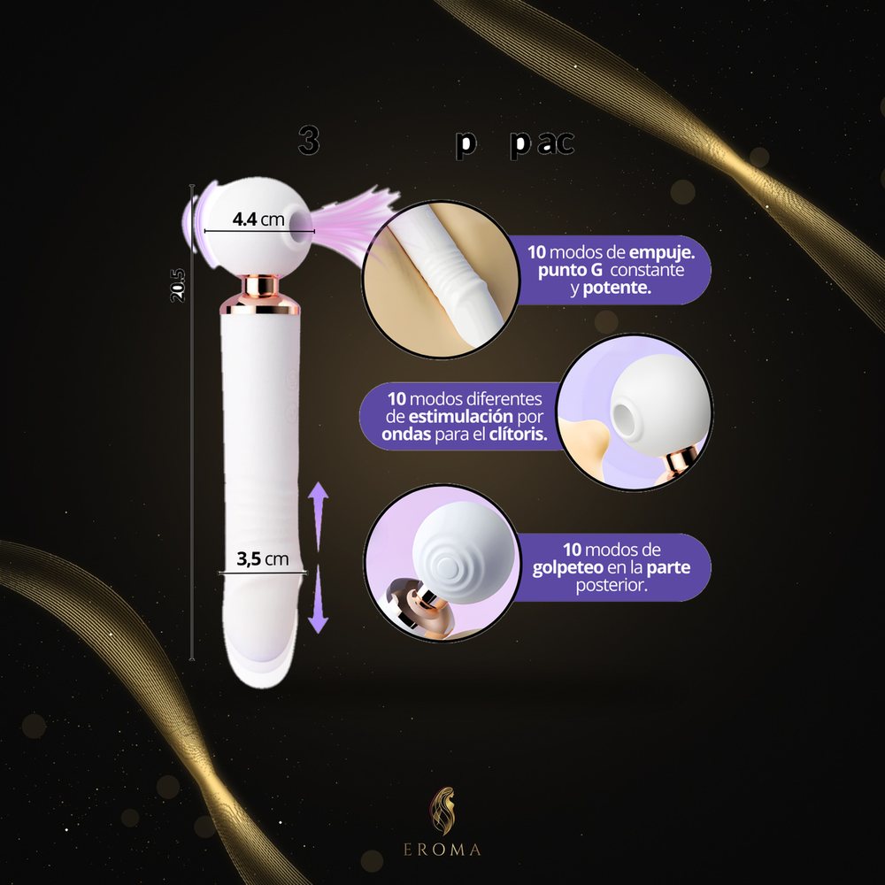 Vibrador Succionador y Punto G 3 en 1 - vista 3