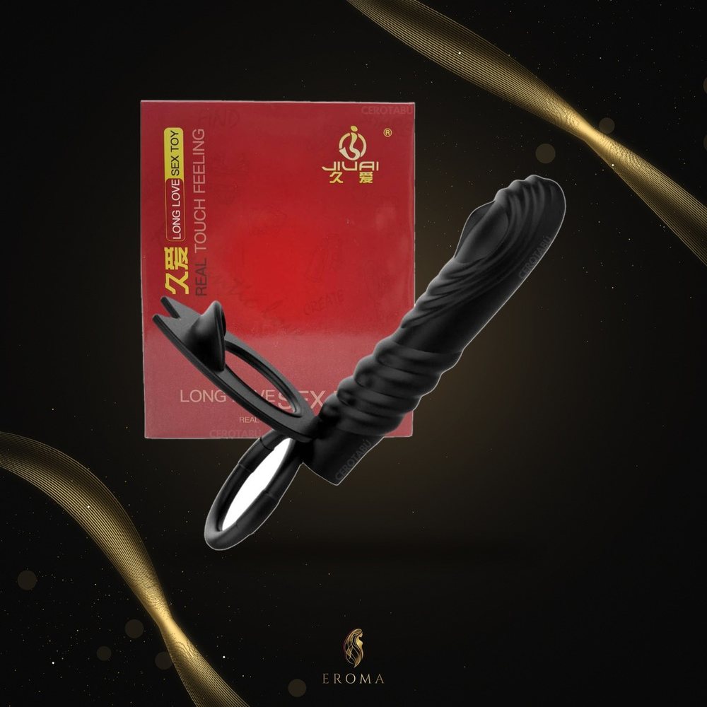 Dildo con Doble Anillo Retardante 13,5 cm