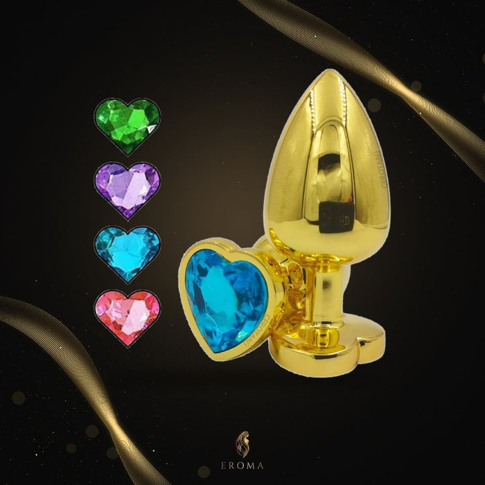 Plug Anal Gold Corazón Talla M