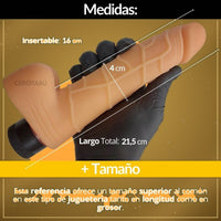 Dildo Vibrador Realista 20 cm Silicona - vista 3
