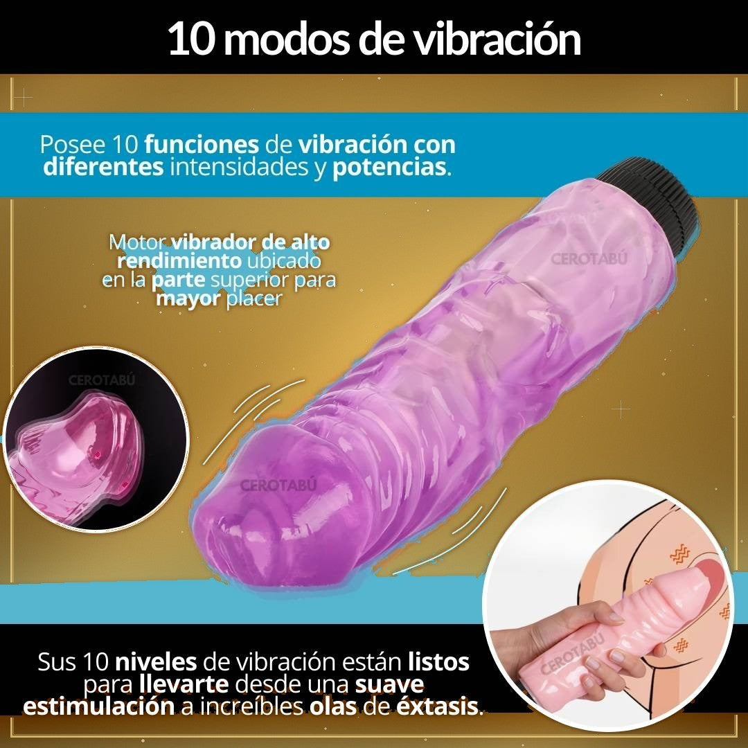 Dildo Vibrador Realista Extra Grueso 22 cm - vista 3