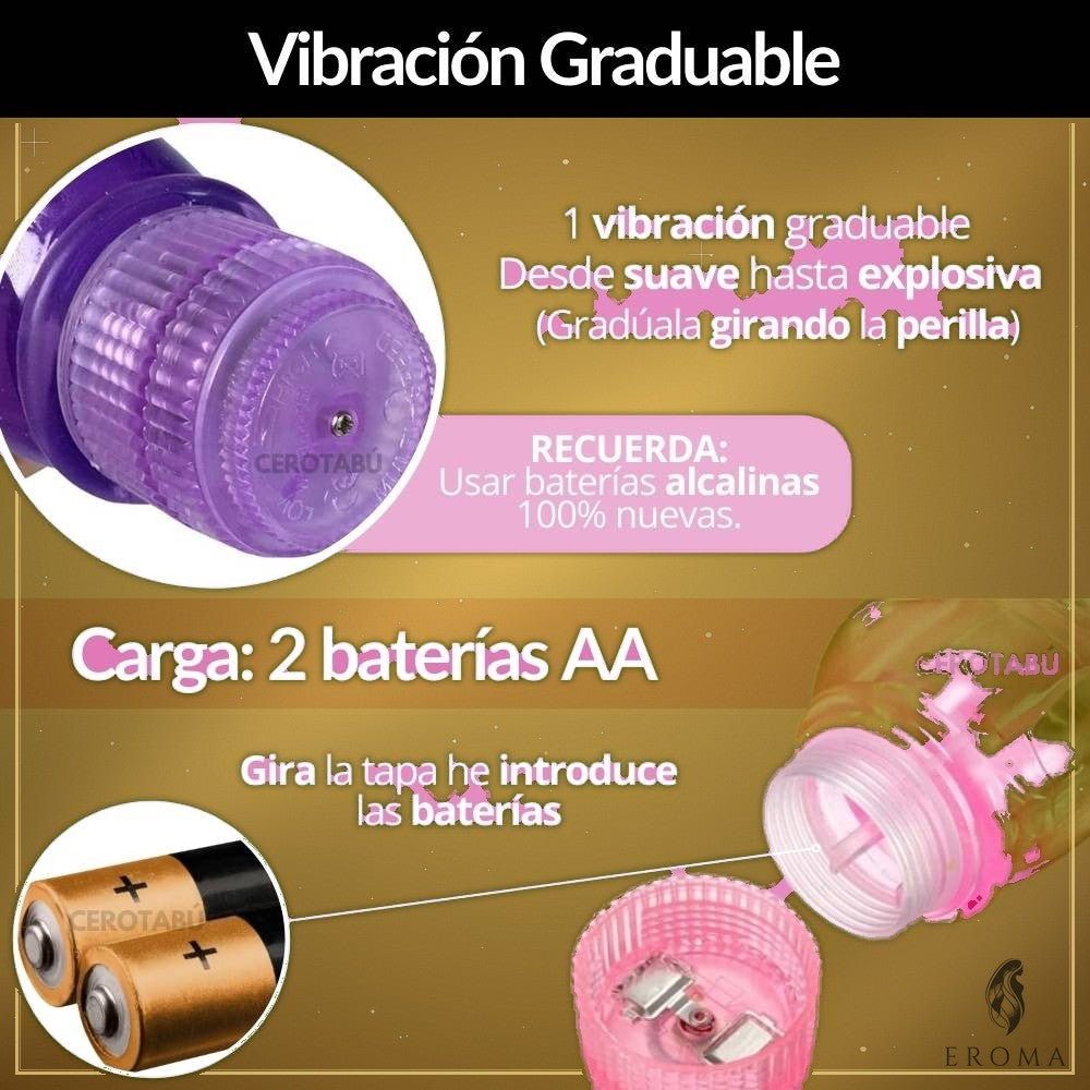 Vibrador Rabbit Doble Estimulación 21,5 cm - vista 2