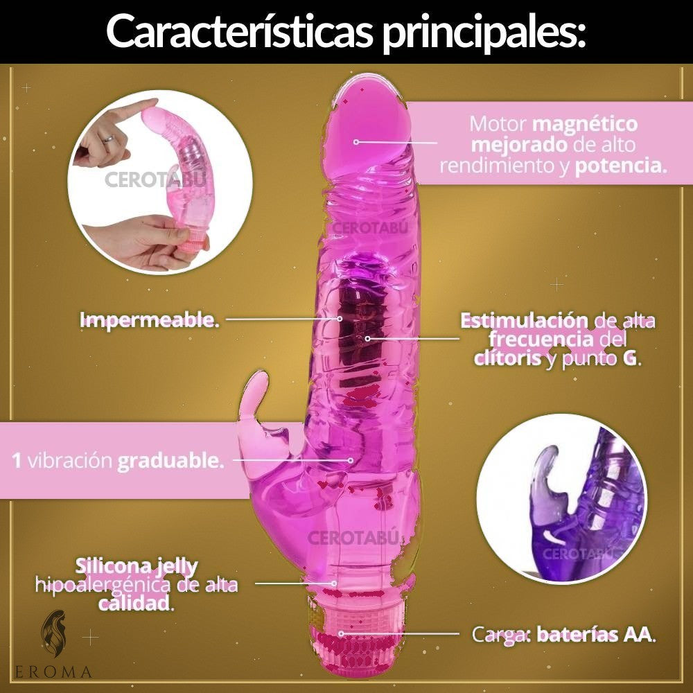 Vibrador Rabbit Doble Estimulación 21,5 cm - vista 3