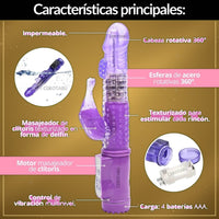 Vibrador Rabbit Rotativo 360° 36 Modos - vista 3
