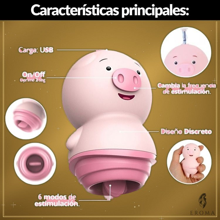 Vibrador Clítoris Mini Pig con Lengua - vista 2