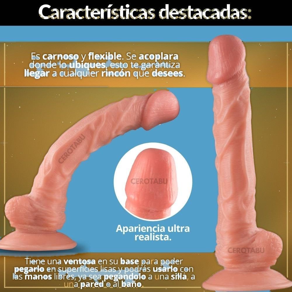 Consolador Realista 24 cm con Chupa - vista 2