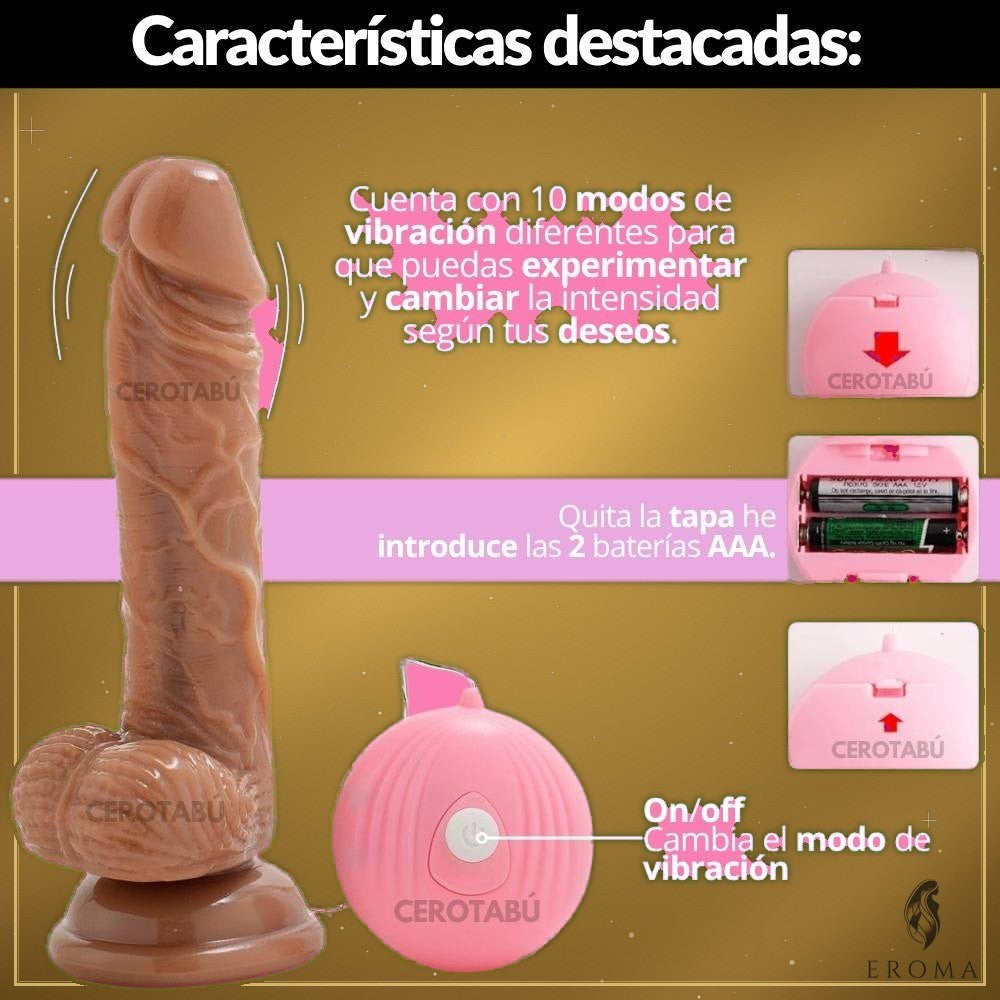 Vibrador Realista con Control 18cm - vista 2