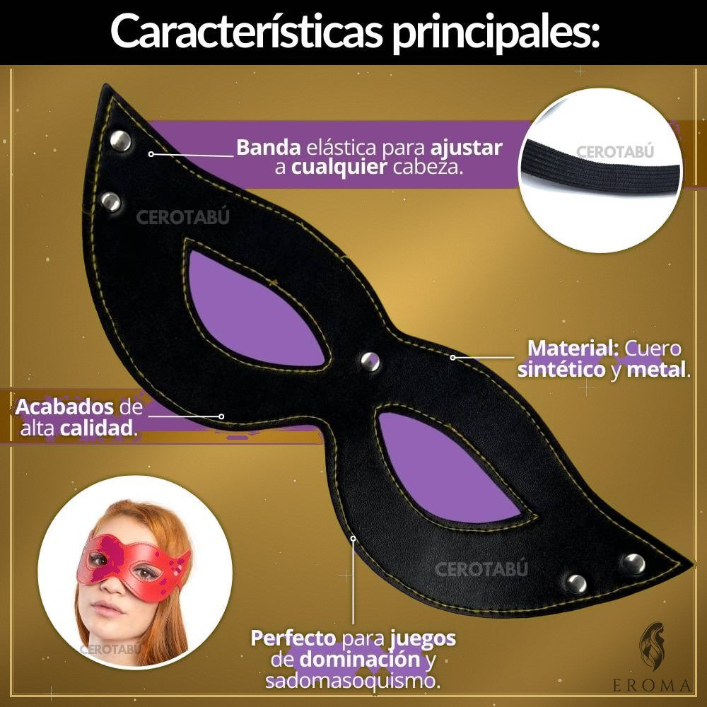 Antifaz Erótico Rojo Bondage - vista 2