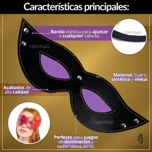 Antifaz Erótico Rojo Bondage - vista 2