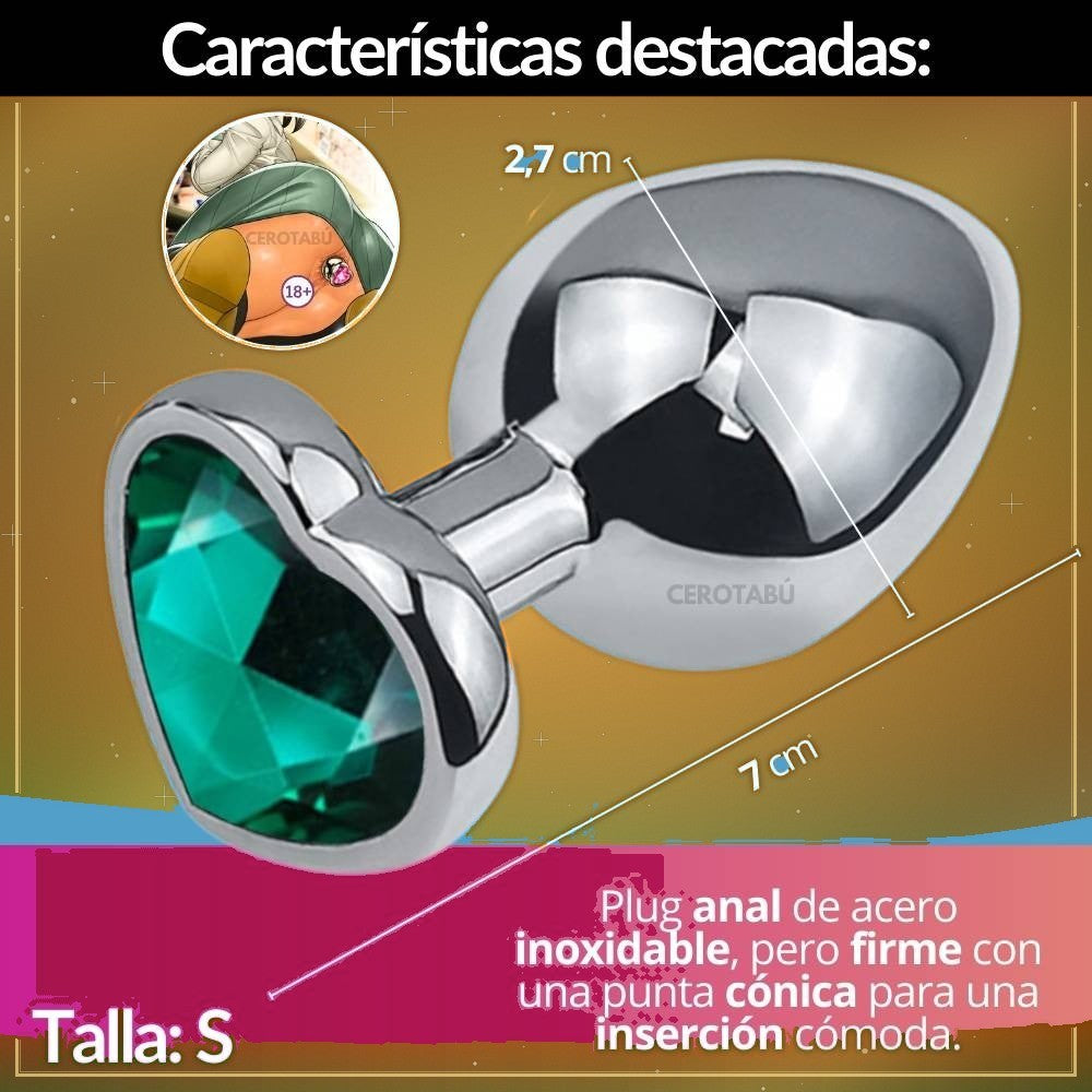 Plug Anal Acero Joya Corazón - vista 2