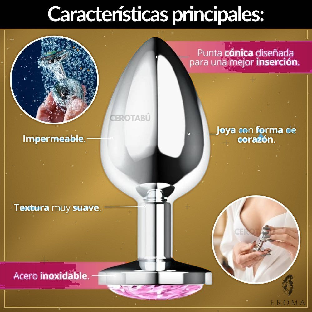 Plug Anal Acero Joya Corazón - vista 3