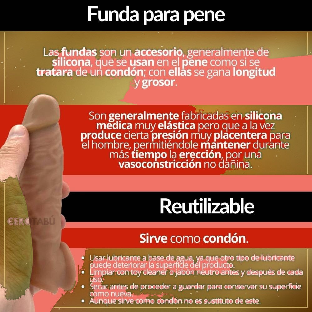 Funda Pene Texturizada 4D 16cm - vista 2