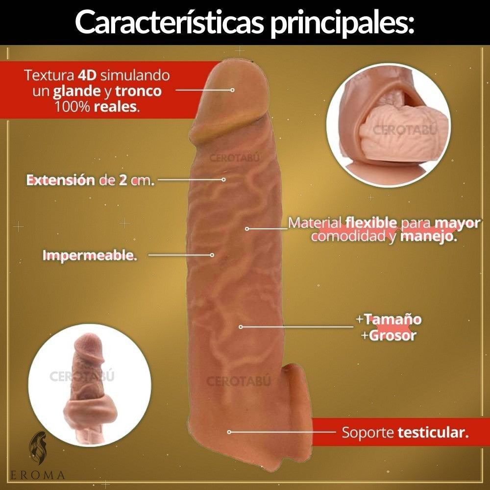 Funda Pene Texturizada 4D 16cm - vista 3