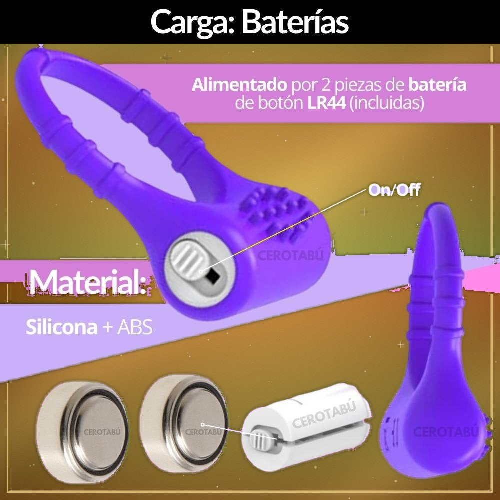 Anillo Vibrador Retardante Texturizado - vista 2