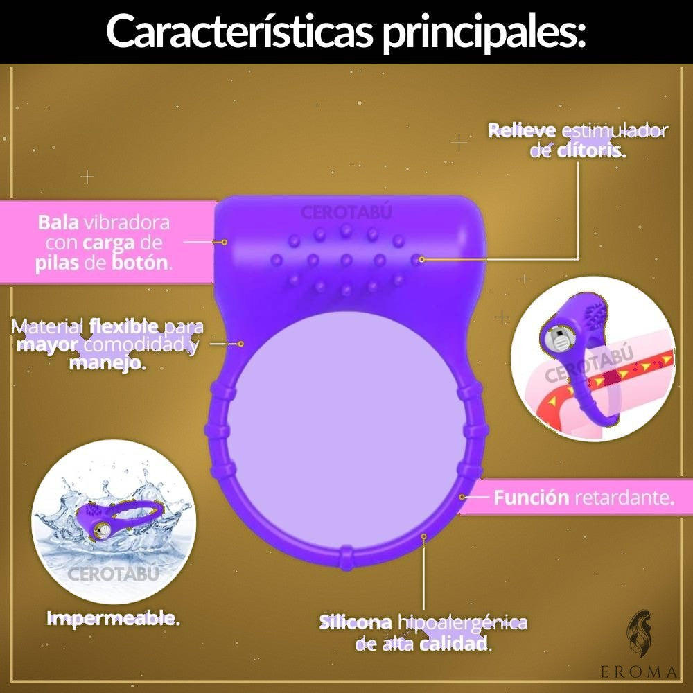 Anillo Vibrador Retardante Texturizado - vista 3