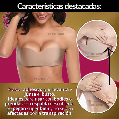 Brasier Adhesivo Invisible Reutilizable Tape - vista 2