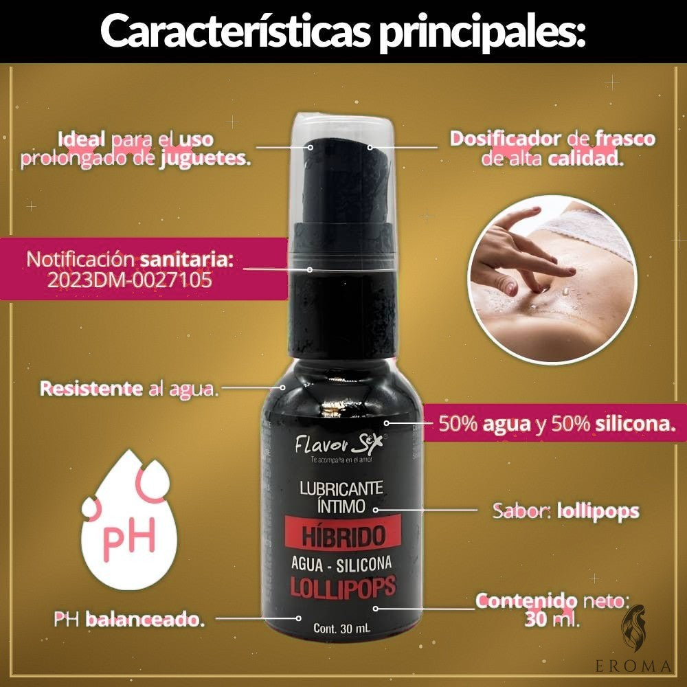 Lubricante Híbrido Sabor Lollipop 30ml - vista 2