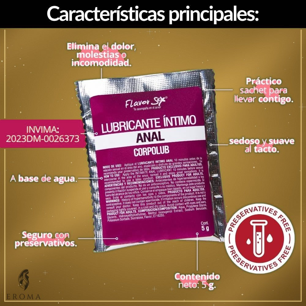 Lubricante Anal Corpolub 5g sin Dolor - vista 3