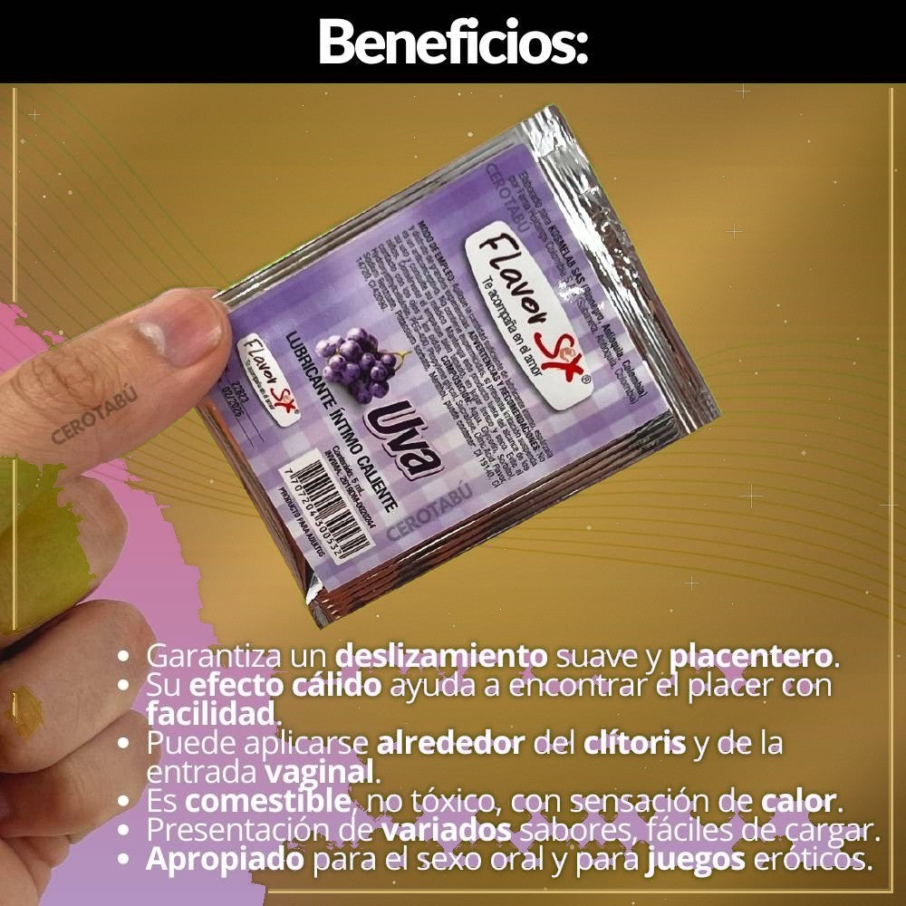 Lubricante Caliente Comestible Sachet - vista 3