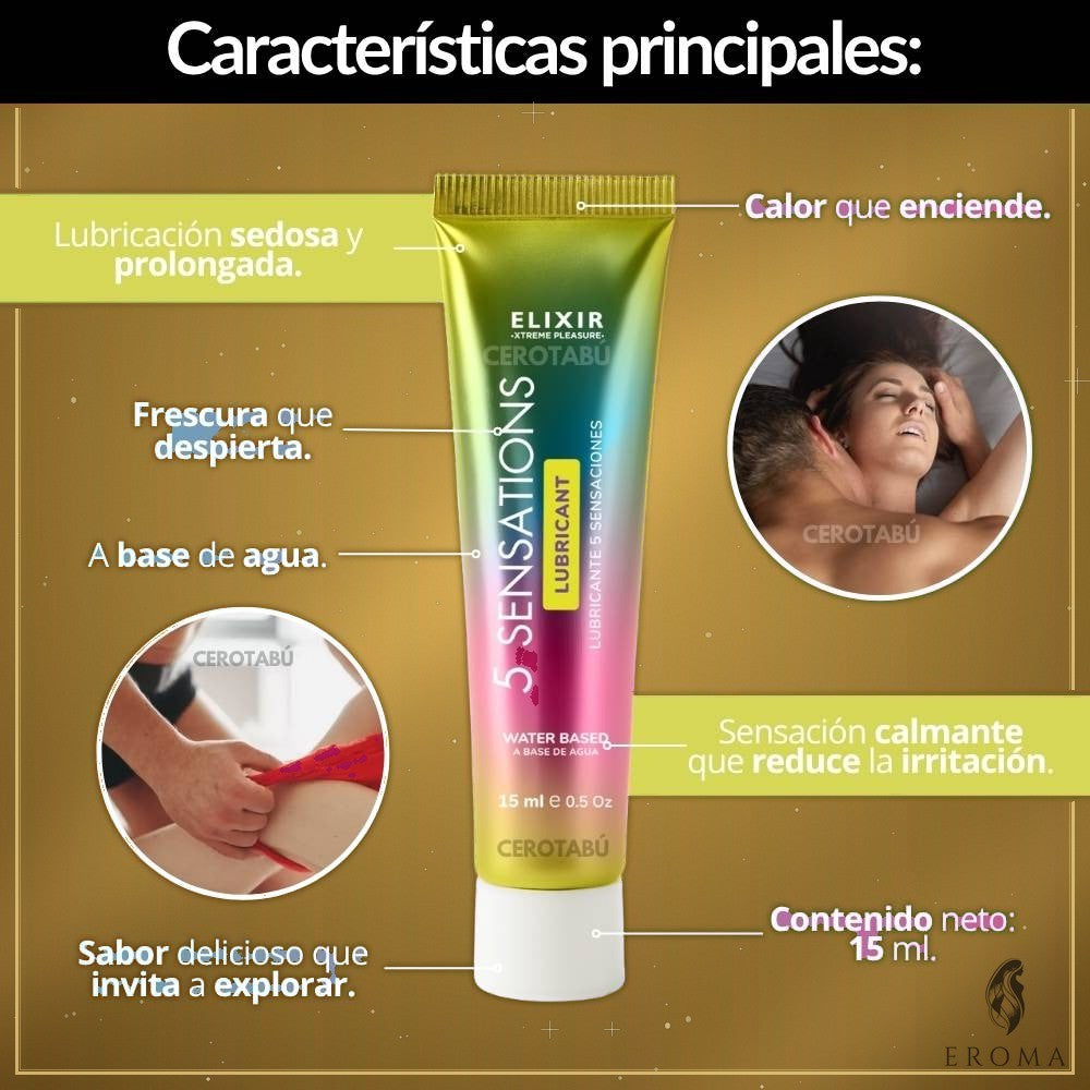 Lubricante 5 Sensaciones con Aloe 15ml - vista 2