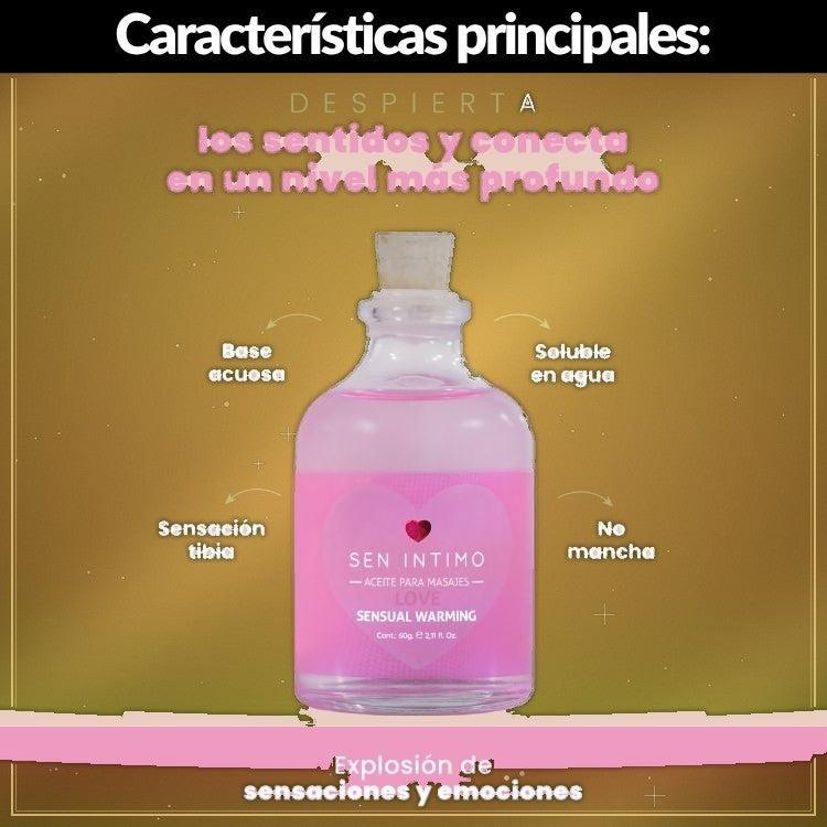 Aceite Corporal Masajes Tibio 60ml - vista 2