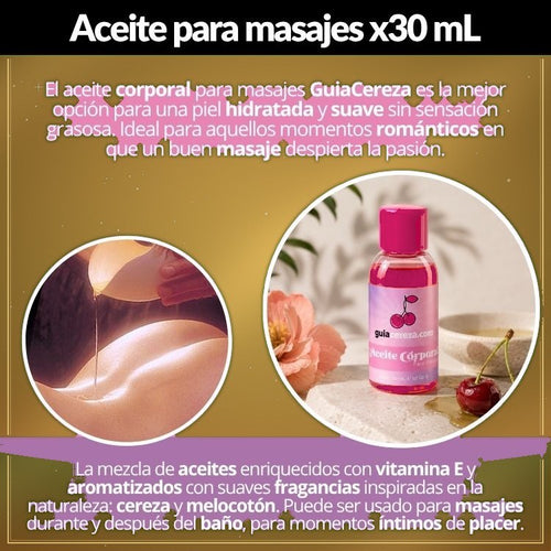 Aceite Caliente Corporal Cereza 30ml - vista 2
