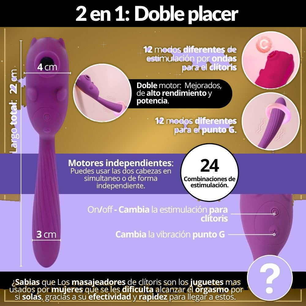 Vibrador 2 en 1 Succionador Premium - vista 3