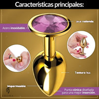Plug Anal Acero Dorado Talla L - vista 2