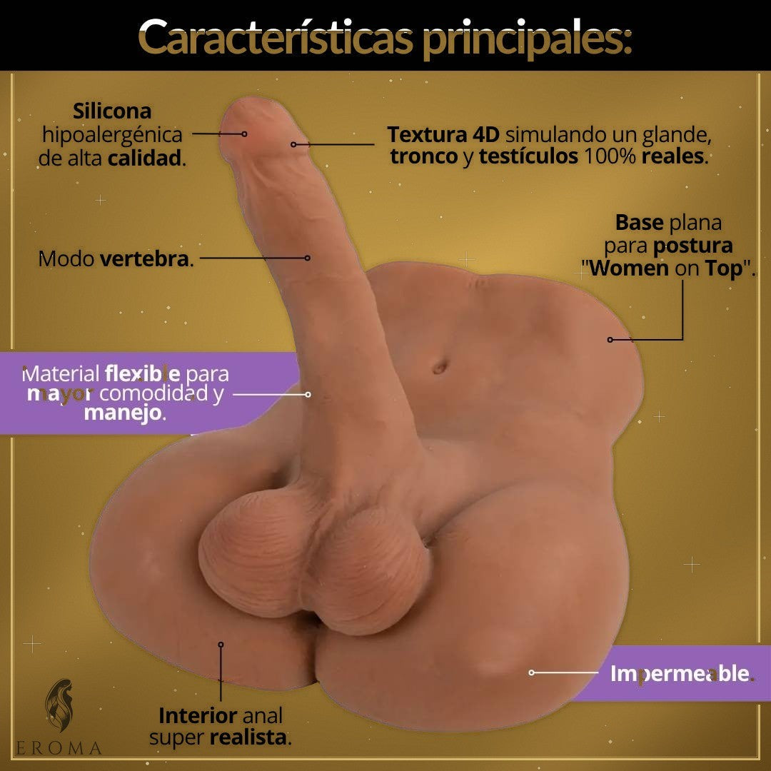 Dildo Torso Realista Textura Vértebra - vista 2