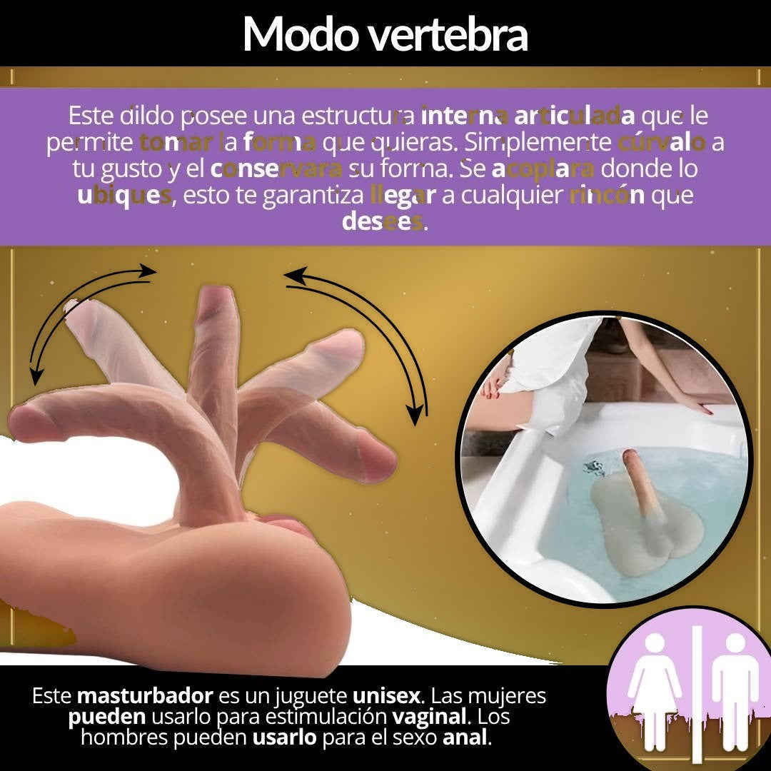 Dildo Torso Realista Textura Vértebra - vista 5