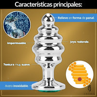 Plug Anal L en Acero con Relieve Panal - vista 5