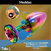 Plug Anal Tornasol Talla L en Acero - vista 3