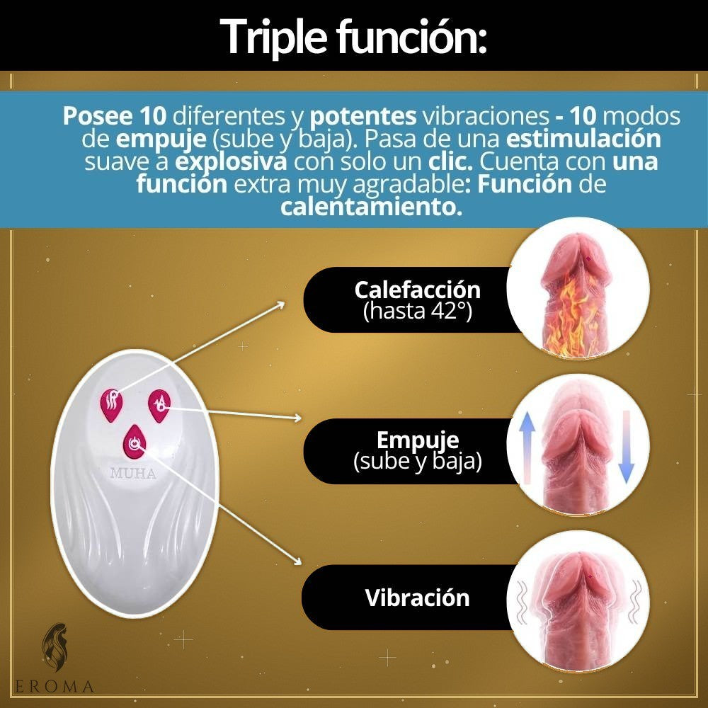 Dildo Vibrador Térmico Sube y Baja - vista 3