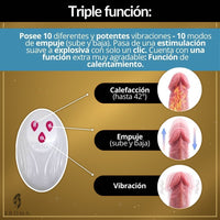Dildo Vibrador Térmico Sube y Baja - vista 3